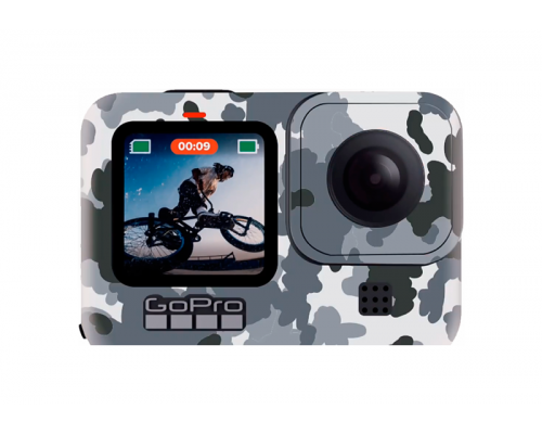 Захисна вінілова плівка (GoPro HERO12/11/10/9 Black) (плямистий камуфляж зимовий білий)