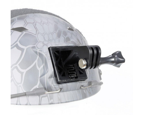 Кріплення на тактичний шолом з роз'ємом NVG для GoPro (пластикове чорне з виносом)
