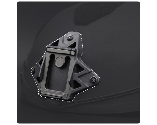 Кронштейн NVG AS PRO (шрауд, каракатиця, зірка) для тактичного шолому (чорний)