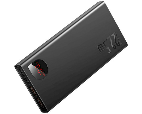 Зовнішній акумулятор (павербанк) Baseus Adaman Metal Digital Display 10000mAh 22.5W Black