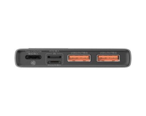 Зовнішній акумулятор (павербанк) Baseus Adaman Metal Digital Display 10000mAh 22.5W Black