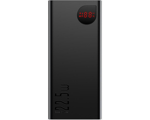 Зовнішній акумулятор (павербанк) Baseus Adaman Metal Digital Display 10000mAh 22.5W Black