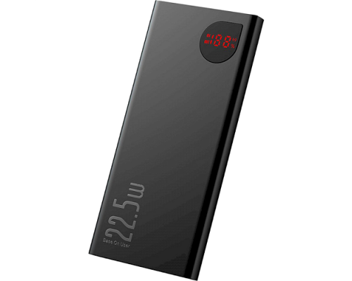 Зовнішній акумулятор (павербанк) Baseus Adaman Metal Digital Display 10000mAh 22.5W Black