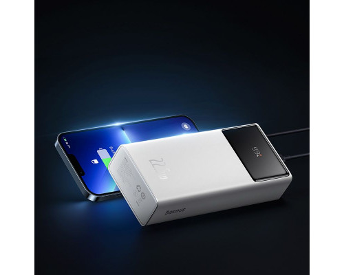 Зовнішній акумулятор (павербанк) Baseus Star-Lord Digital Display 30000mAh 22.5W White