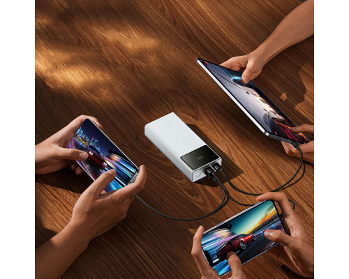 Зовнішній акумулятор (павербанк) Baseus Star-Lord Digital Display 30000mAh 22.5W White