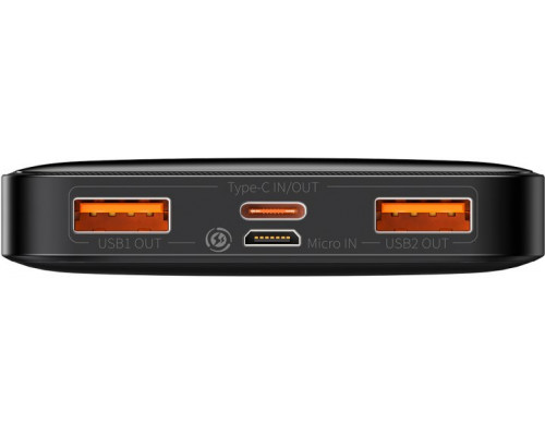 Зовнішній акумулятор (павербанк) Baseus Bipow Digital Display 10000mAh 20W Black