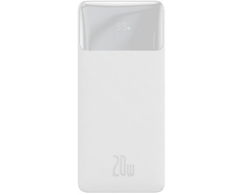 Зовнішній акумулятор (павербанк) Baseus Bipow Digital Display 10000mAh 20W White
