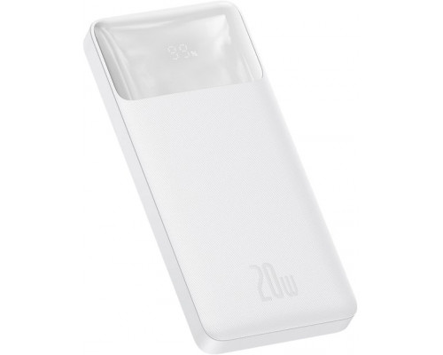 Зовнішній акумулятор (павербанк) Baseus Bipow Digital Display 10000mAh 20W White