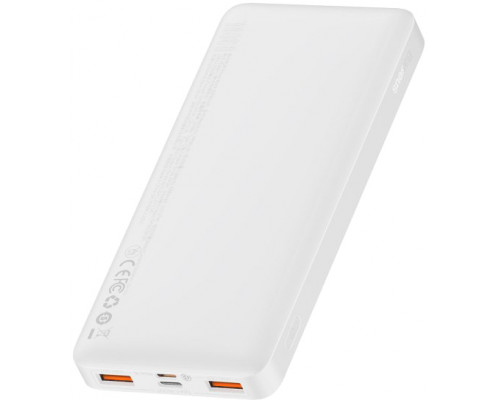 Зовнішній акумулятор (павербанк) Baseus Bipow Digital Display 10000mAh 20W White