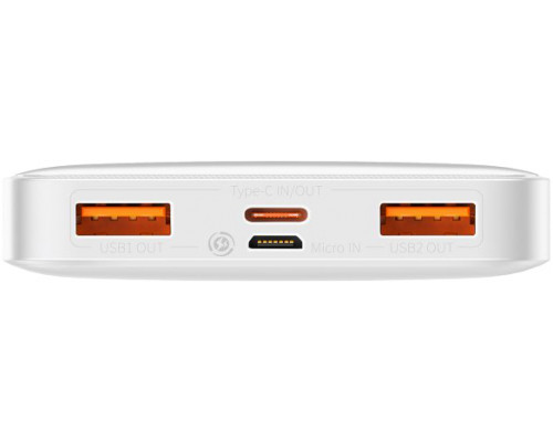 Зовнішній акумулятор (павербанк) Baseus Bipow Digital Display 10000mAh 20W White