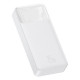 Зовнішній акумулятор (павербанк) Baseus Bipow Digital Display 20000mAh 15W White