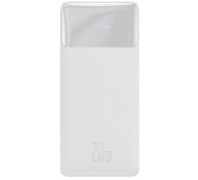 Зовнішній акумулятор (павербанк) Baseus Bipow Digital Display 20000mAh 20W White