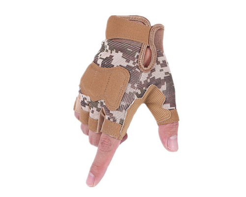 Тактичні рукавички Gloves безпалі літні (піксель)