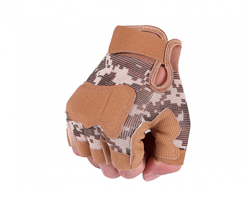 Тактичні рукавички Gloves безпалі літні (піксель)