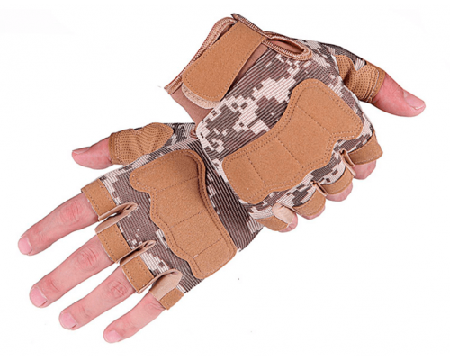 Тактичні рукавички Gloves безпалі літні (піксель)