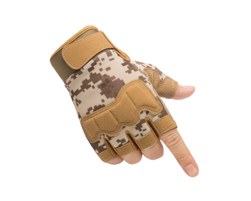 Тактичні рукавички Gloves безпалі літні (піксель)