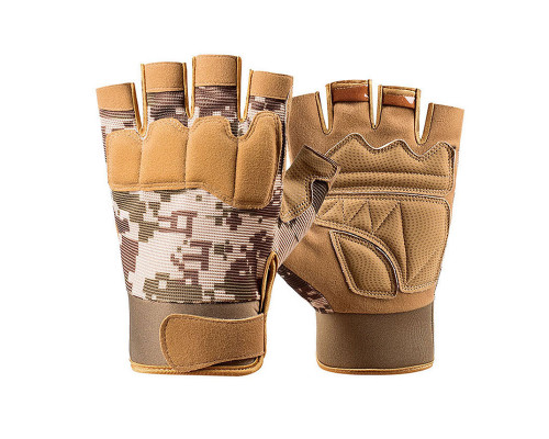 Тактичні рукавички Gloves безпалі літні (піксель)