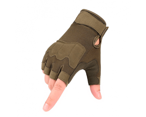 Тактичні рукавички Gloves безпалі літні (олива)