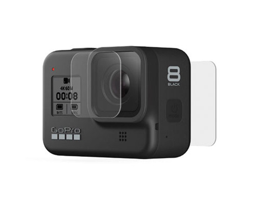 Загартоване скло лінзи + захисні плівки (HERO8 Black)