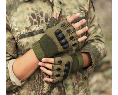 Тактичні рукавички OAKLEY безпалі літні (олива)
