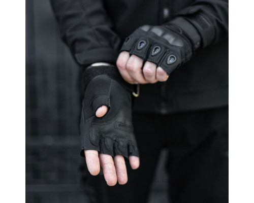 Тактичні рукавички OAKLEY безпалі літні (чорні)