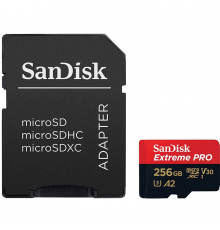 Картка пам'яті SanDisk Extreme PRO 256GB microSDXC З АДАПТЕРОМ (200/140 MB/s UHS-I V30 U3 Class 10)