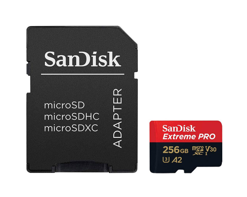 Картка пам'яті SanDisk Extreme PRO 256GB microSDXC З АДАПТЕРОМ (200/140 MB/s UHS-I V30 U3 Class 10)