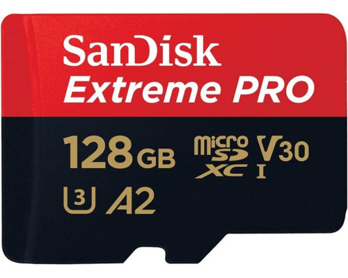 Картка пам'яті SanDisk Extreme PRO 128GB microSDXC З АДАПТЕРОМ (200/90 MB/s UHS-I V30 U3 Class 10)