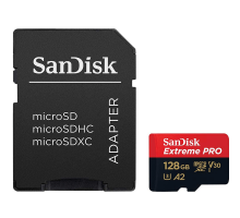 Картка пам'яті SanDisk Extreme PRO 128GB microSDXC З АДАПТЕРОМ (200/90 MB/s UHS-I V30 U3 Class 10)