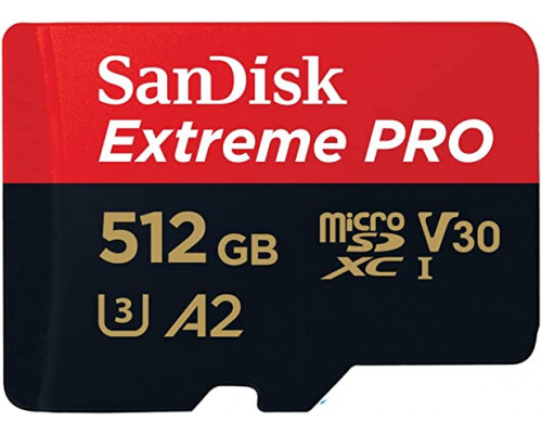 Картка пам'яті SanDisk Extreme PRO 512GB microSDXC З АДАПТЕРОМ (200/140 MB/s UHS-I V30 U3 Class 10)