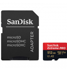 Картка пам'яті SanDisk Extreme PRO 512GB microSDXC З АДАПТЕРОМ (200/140 MB/s UHS-I V30 U3 Class 10)