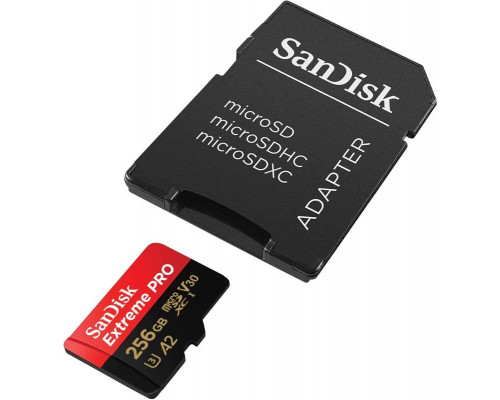 Картка пам'яті SanDisk Extreme PRO 256GB microSDXC З АДАПТЕРОМ (170/90 MB/s UHS-I V30 U3 Class 10)