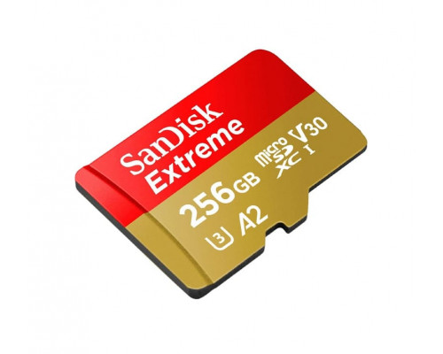 Картка пам'яті SanDisk Extreme 256GB microSDXC з адаптером (190/130 MB/s UHS-I V30 U3 Class 10)