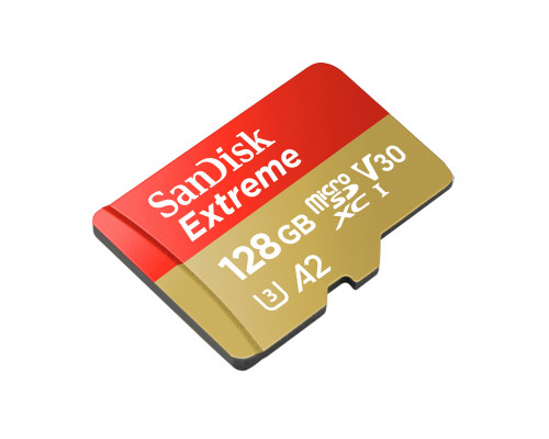 Картка пам'яті SanDisk Extreme 128GB microSDXC з адаптером (160/90 MB/s UHS-I V30 U3 Class 10)