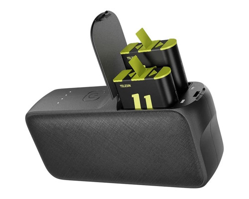 Зарядний пристрій TELESIN Storage Power Bank для акумуляторів GoPro (10000mAh USB Type-C)
