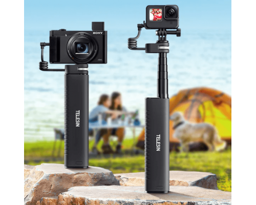 Монопод з акумулятором TELESIN Rechargeable Selfie Stick для екшн-камер і смартфонів (10000mAh)