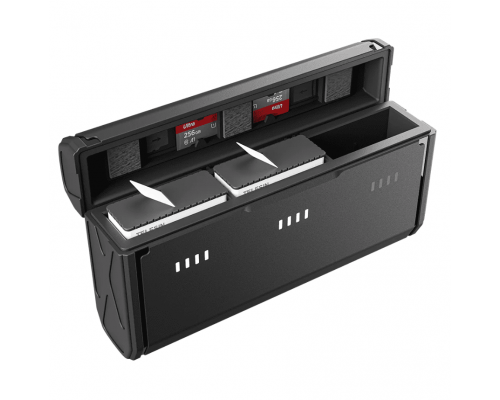 Зарядний пристрій TELESIN Pocket Multifunctional Storage Charging Box для 3-х акумуляторів GoPro HERO9/10/11/12 Black без АКБ