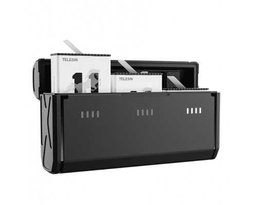 Зарядний пристрій TELESIN Pocket Multifunctional Storage Charging Box для 3-х акумуляторів GoPro HERO9/10/11/12 Black без АКБ