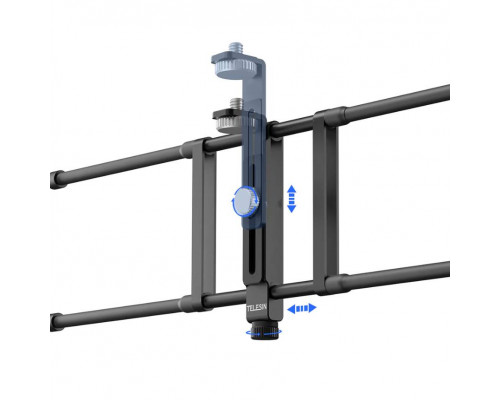 Гнучке регульоване кріплення TELESIN Adjustable Universal Fence Mount для екшн-камер і смартфонів