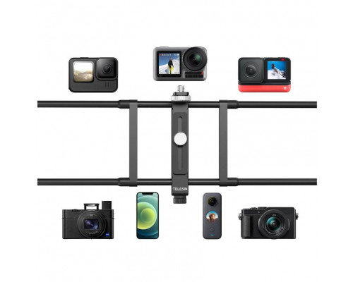 Гнучке регульоване кріплення TELESIN Adjustable Universal Fence Mount для екшн-камер і смартфонів