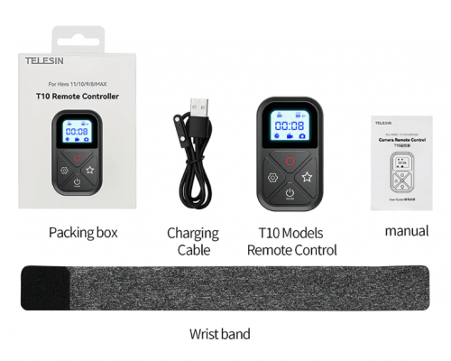 Пульт ДУ TELESIN T10 Smart Wireless Remote Control для GoPro HERO12/11/10/9/8/MAX