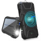 Портативний зарядний пристрій з ліхтариком та компасом BLAVOR Solar Charger Power Bank 18W (чорний)