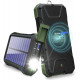 Портативний зарядний пристрій з ліхтариком та компасом BLAVOR Solar Charger Power Bank 18W (темно-зелений)