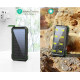 Портативний зарядний пристрій з ліхтариком та компасом BLAVOR Solar Charger Power Bank 18W (темно-зелений)